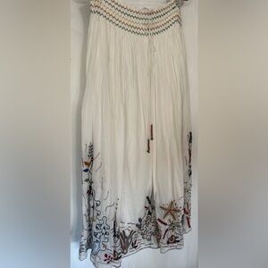 ZARA Embroidered Maxi Skirt